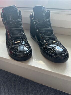 Jimmy Choo Black High-Top Athletic Sneakers MINT condition